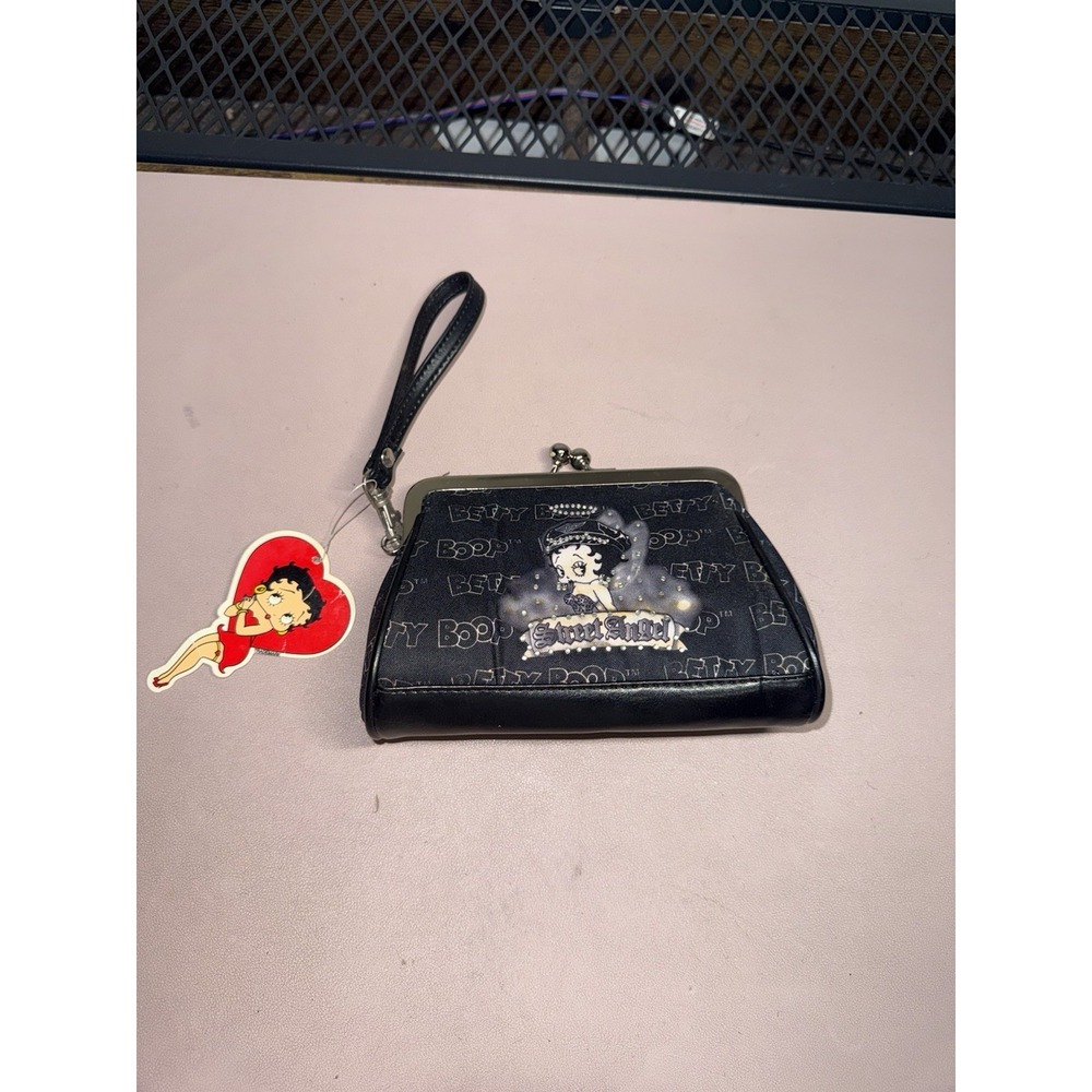 Y2K Betty Boop Sweet Angel Coin Purse Kiss Lock Wallet Rhinestones‎ 2006